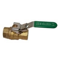 DR BRASS BALL VALVE - AGA & WATERMARK, Stainless steel Lockable handle, BSP Female