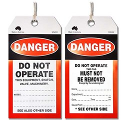 MAXISAFE - SAFETY TAG DANGER  DO NOT OPERATE