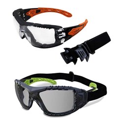 MAXISAFE - EVOLVE SAFTEY GLASSES WITH ANTI-FOG - CLEAR AND SMOKE LENS