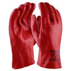 MAXISAFE - RED PVC GAUNTLET GLOVE