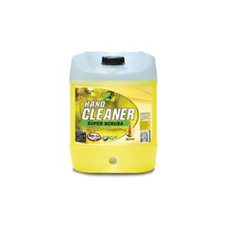 HI-TEC OILS SUPER SCRUBA CITRUS HAND CLEANER-yellow colored naturally formulated citrus based waterless hand cleaner containing grit.